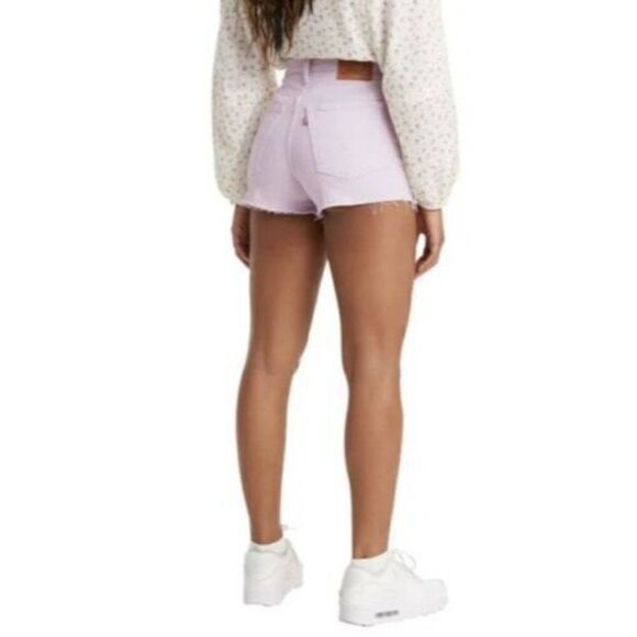 Levis Ribcage Shorts Womens 28 Purple High Rise Cut Off 778790054 - Picture 3 of 5